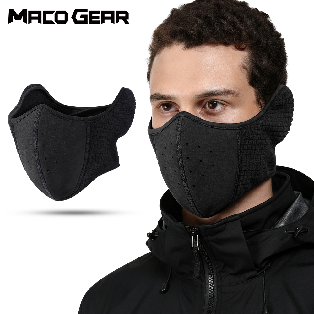 Motorcycle Gear Cycle - 防風オートバイバラクラバ暖かいハーフフェイスマスクサイクリング乗馬スキー再利用可能なバンダナスカーフ耳保護防寒ギア