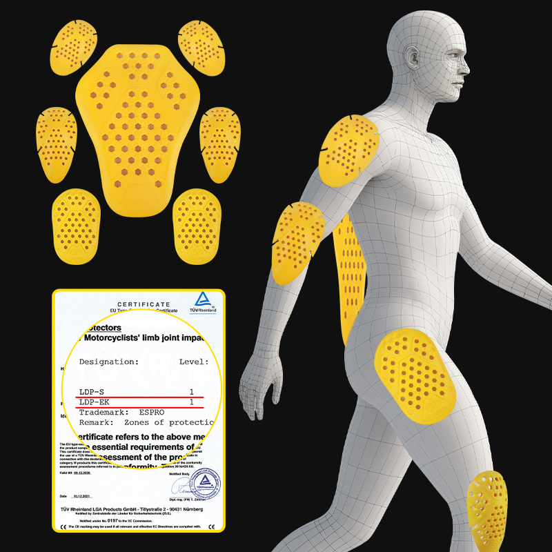 Motorcycle Gear Protection Levels - CEレベル1快適なオートバイ保護具ジャケットパンツ内蔵落下防止サイクリング膝肩ヒップパッド肘バックガード
