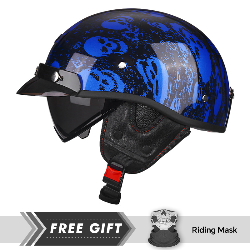 Motorcycle Gear In Store - ハーフオートバイヘルメット DOT ECE 1/2 オープンハーフヘルメットバイクドイツレトロヴィンテージ 1/2
