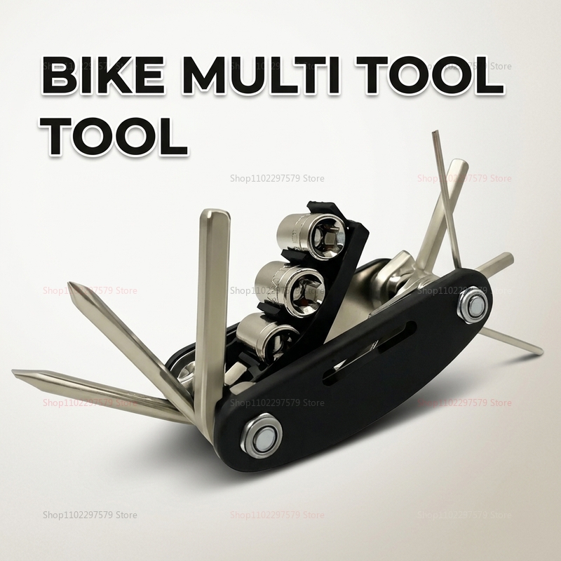 Motorcycle Gear Essentials - 16 in 1 マウンテンバイクマルチツールキットポータブル自転車修理ソケットレンチセットサイクリングオートバイアウトドアギア必須修理工具