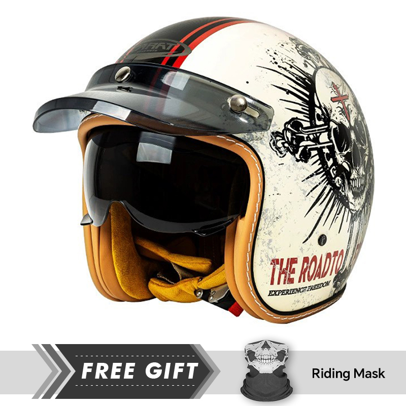 DOT 承認オートバイヘルメットジェットヘルメット男性女性オ - Motorcycle Gear In Store のレビューと価格