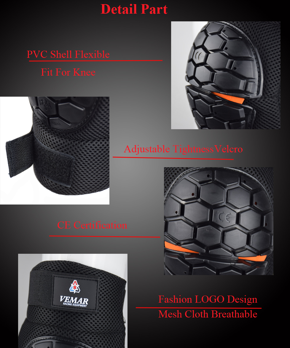 モトクロスニーパッドエルボープロテクターオートバイバイクレッ - Motorcycle Gear Cycle のレビューと価格