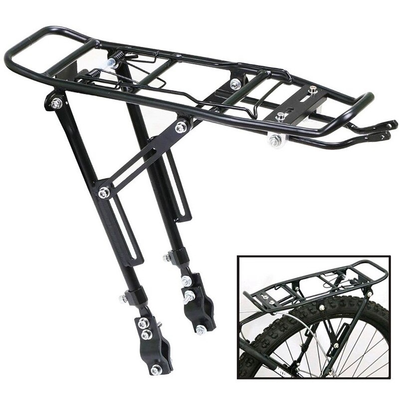 1PC 合金リア自転車ラックキャリアバッグ荷物サイクルマウン - Tail Bag Rack のレビューと価格
