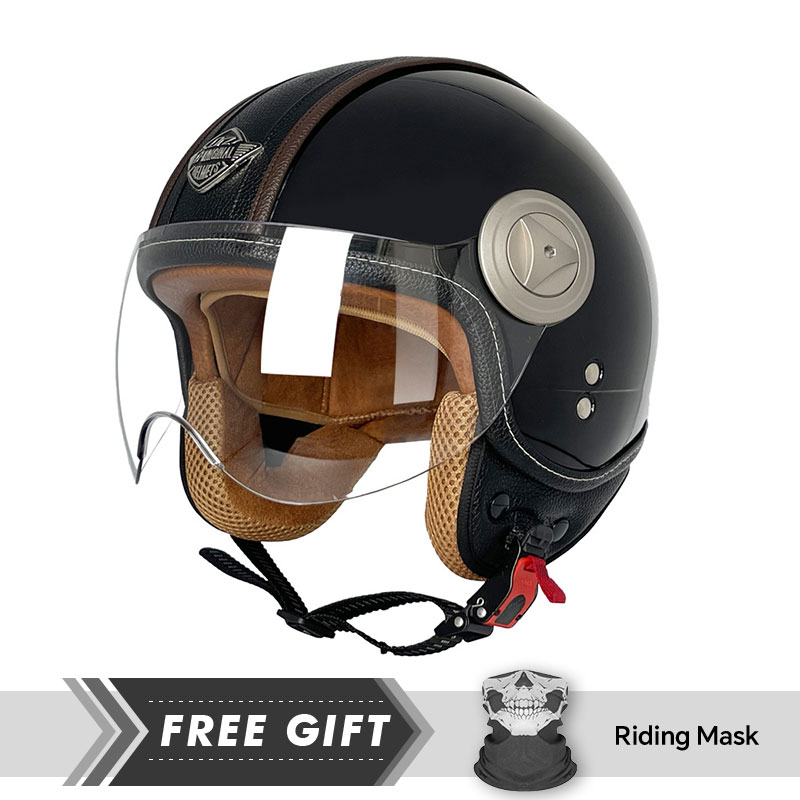 オープンフェイスオートバイヘルメット 快適な3/4オープンフ - Motorcycle Gear In Store のレビューと価格