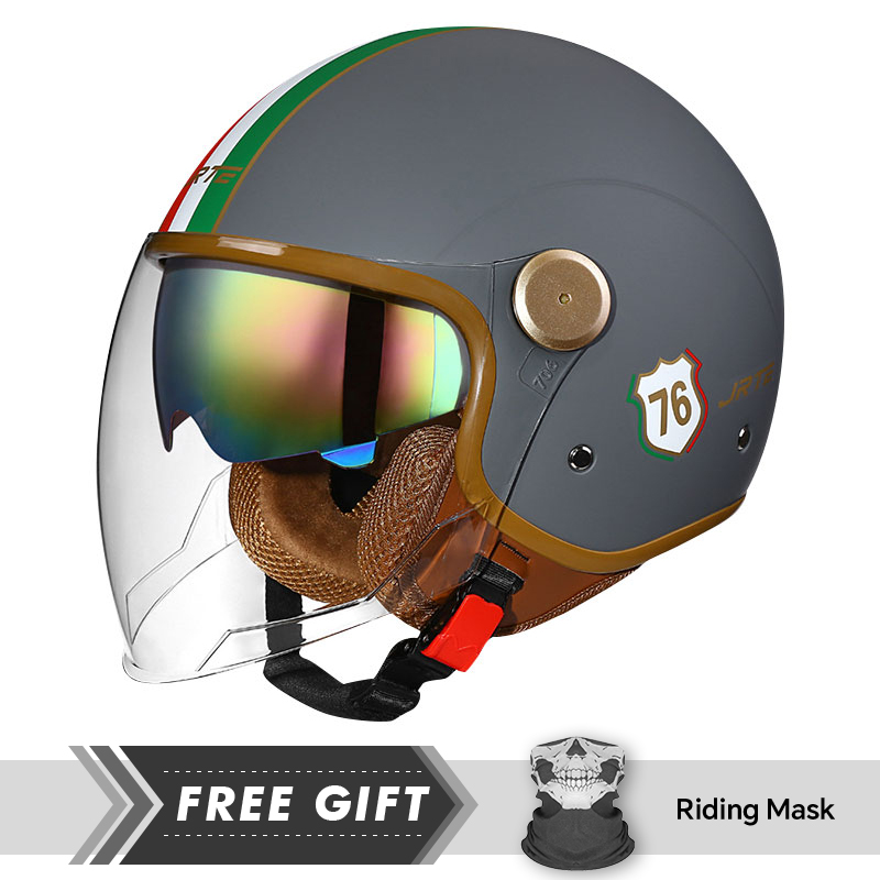 新入荷 クラシックブルー オープンフェイス オートバイヘルメ - Motorcycle Gear In Store のレビューと価格