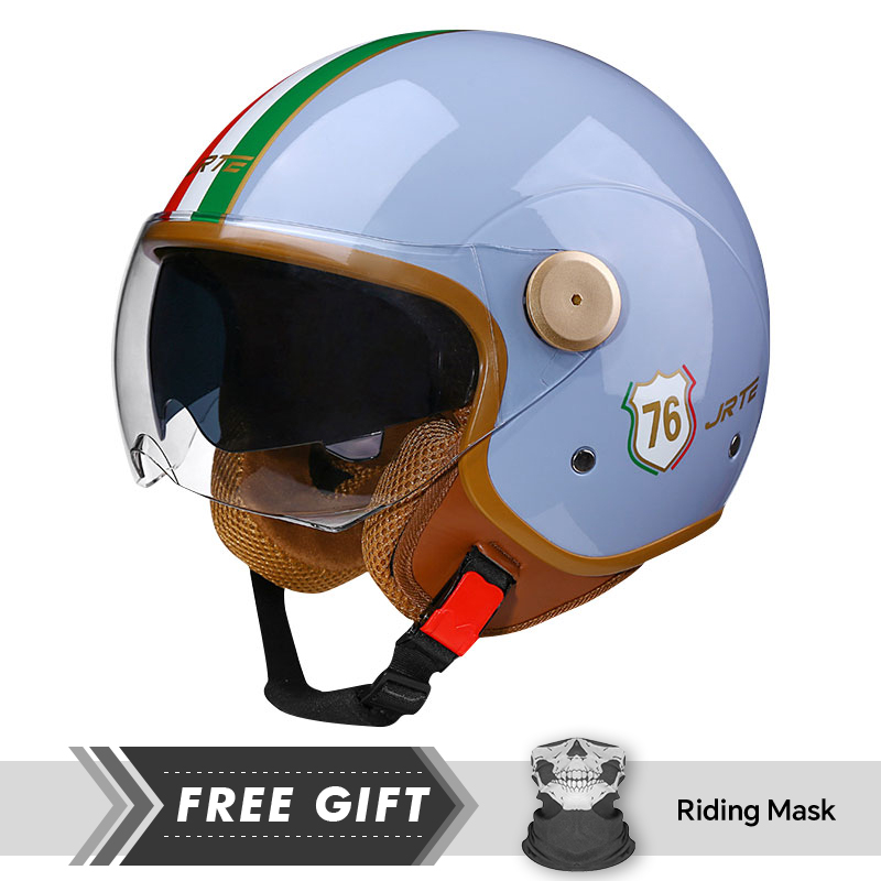 DOT 3/4 オープンフェイス オートバイヘルメット レト - Motorcycle Gear In Store のレビューと価格
