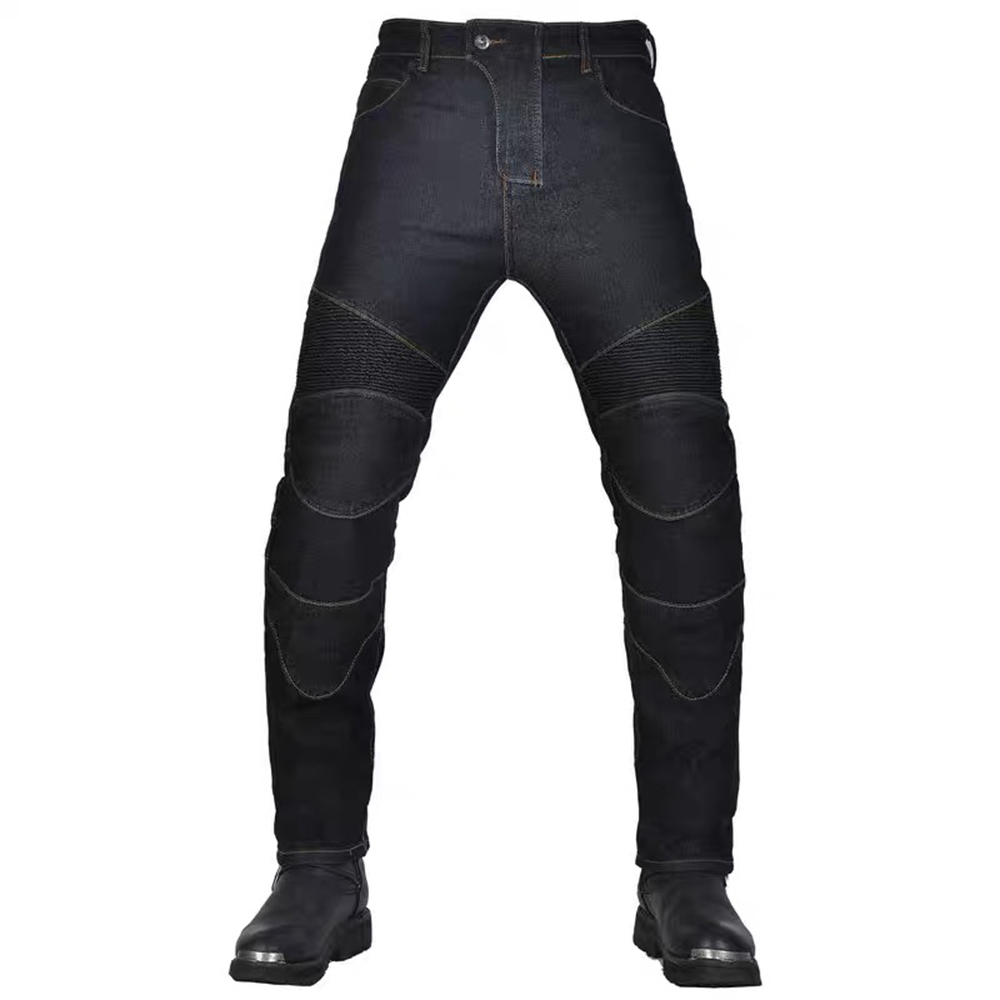 新しいオートバイブラックライダーレーシングパンツ男性オールシ - Motorcycle Gear Protection Levels のレビューと価格