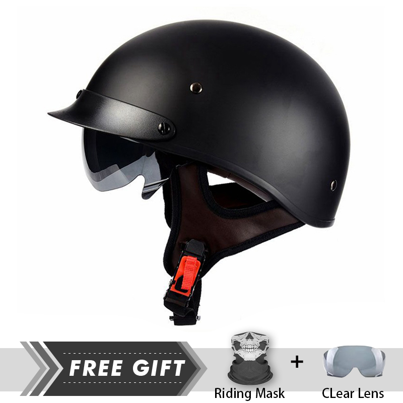 男性と女性のための軽量ハーフフェイスヘルメット,承認されたド - Motorcycle Gear In Store のレビューと価格