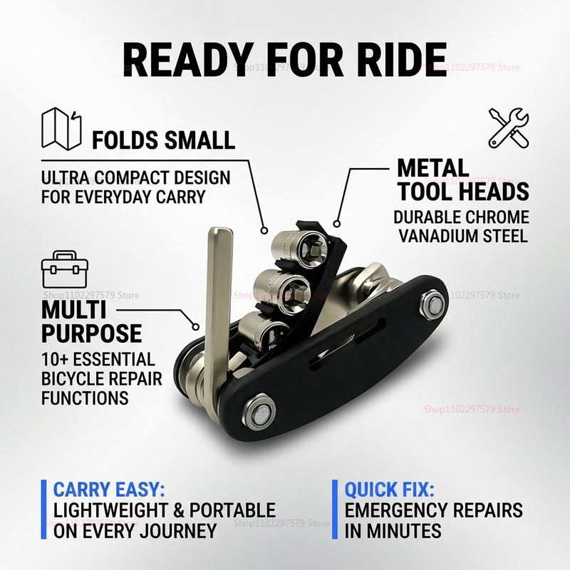 16 in 1 マウンテンバイクマルチツールキットポータブル - Motorcycle Gear Essentials のレビューと価格