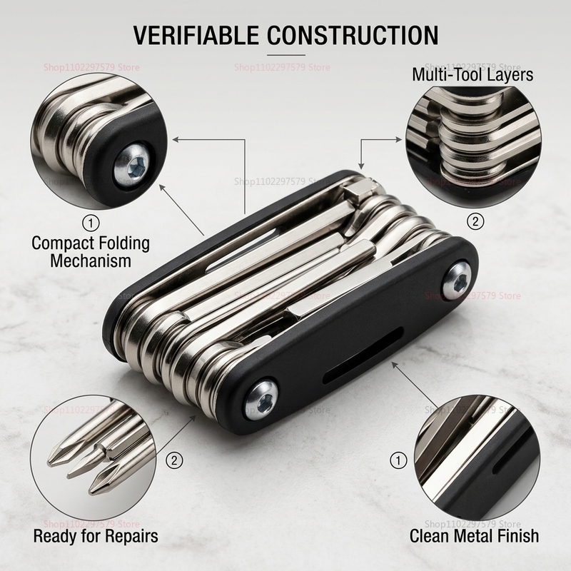 16 in 1 マウンテンバイクマルチツールキット ポータブ - Motorcycle Gear Essentials のレビューと価格